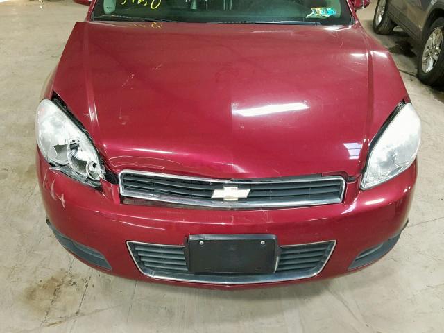 2G1WU58R679224039 - 2007 CHEVROLET IMPALA LTZ MAROON photo 7