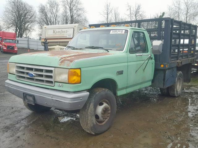 2FDLF47G8KCA69578 - 1989 FORD F SUPER DU GREEN photo 2