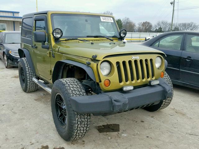 1J4FA24107L202393 - 2007 JEEP WRANGLER X GREEN photo 1