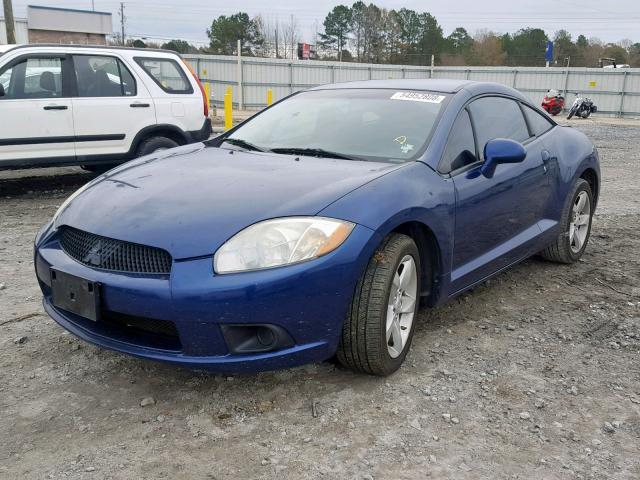 4A3AK24F89E042454 - 2009 MITSUBISHI ECLIPSE GS BLUE photo 2