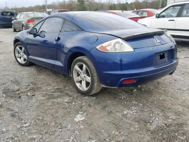 4A3AK24F89E042454 - 2009 MITSUBISHI ECLIPSE GS BLUE photo 3