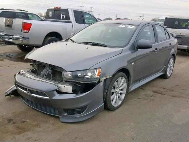 JA32U8FW1BU026334 - 2011 MITSUBISHI LANCER GTS GRAY photo 2