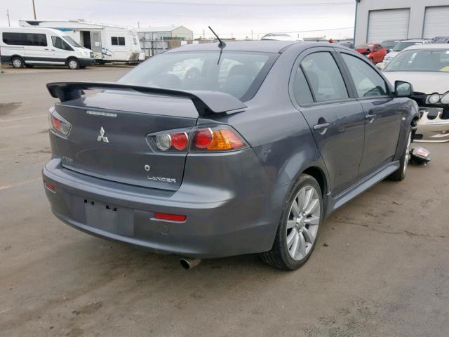 JA32U8FW1BU026334 - 2011 MITSUBISHI LANCER GTS GRAY photo 4