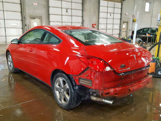 1G2ZH158464175975 - 2006 PONTIAC G6 GT RED photo 3