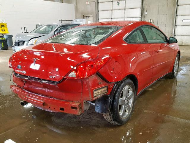 1G2ZH158464175975 - 2006 PONTIAC G6 GT RED photo 4