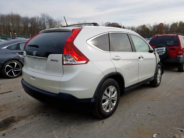 5J6RM4H72CL065076 - 2012 HONDA CR-V EXL WHITE photo 4