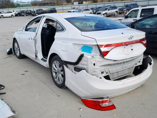 KMHFG4JGXEA385783 - 2014 HYUNDAI AZERA WHITE photo 3