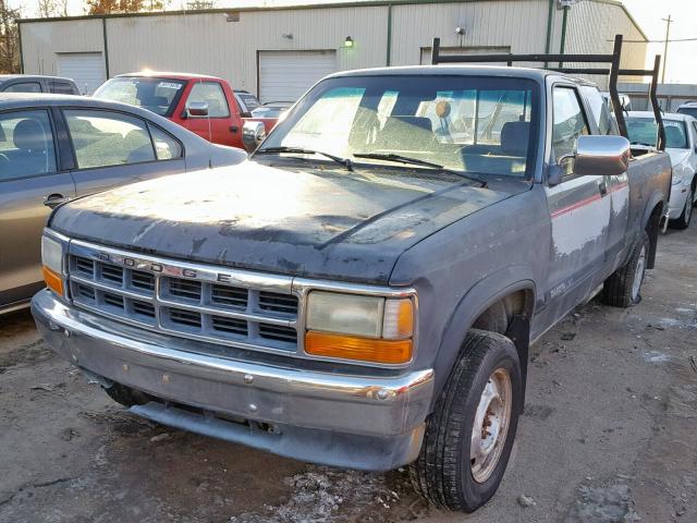 1B7GG23X0NS663692 - 1992 DODGE DAKOTA GRAY photo 2