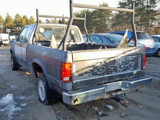 1B7GG23X0NS663692 - 1992 DODGE DAKOTA GRAY photo 3