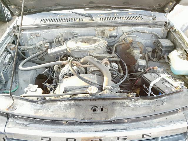 1B7GG23X0NS663692 - 1992 DODGE DAKOTA GRAY photo 7