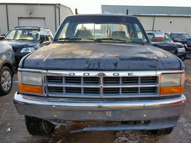 1B7GG23X0NS663692 - 1992 DODGE DAKOTA GRAY photo 9