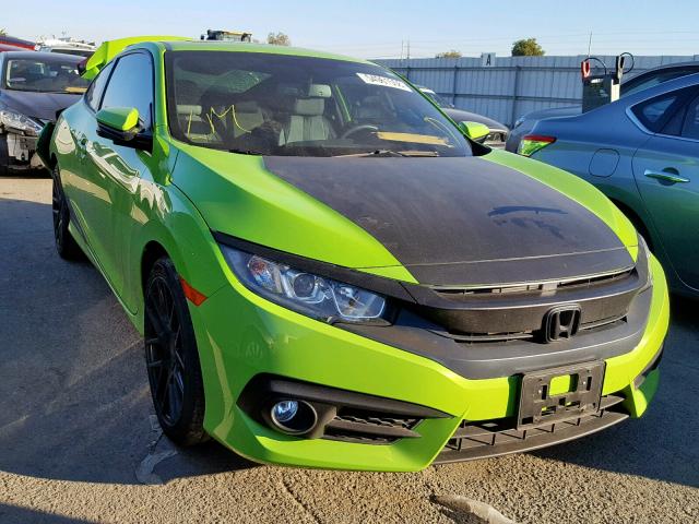 2HGFC3B70GH350328 - 2016 HONDA CIVIC EXL GREEN photo 1