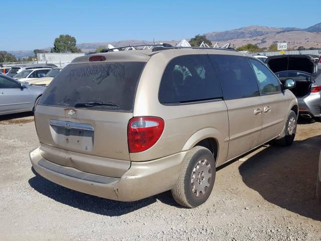 2C8GP44331R226741 - 2001 CHRYSLER TOWN & COU BEIGE photo 4