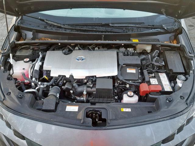 JTDKARFP0H3022993 - 2017 TOYOTA PRIUS PRIM ნაცრისფერი ფოტო 7