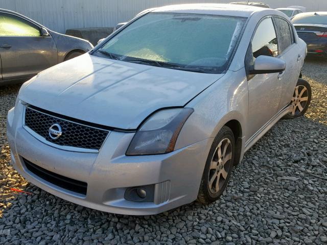 3N1AB6AP4CL661196 - 2012 NISSAN SENTRA 2.0 SILVER photo 2