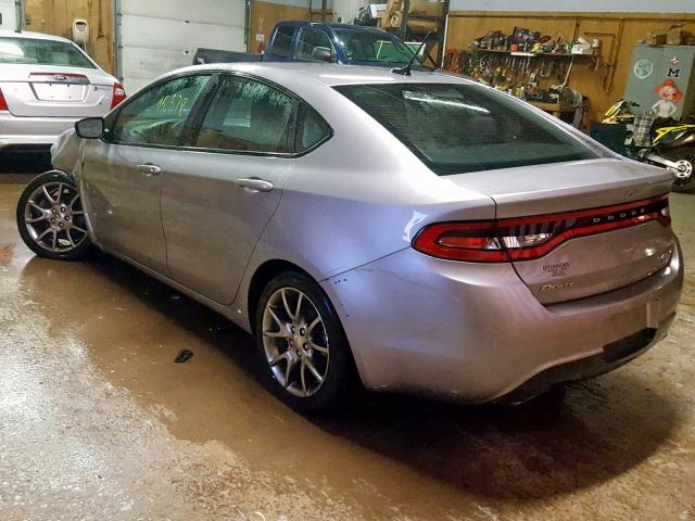 1C3CDFBB5ED851654 - 2014 DODGE DART SXT GRAY photo 3