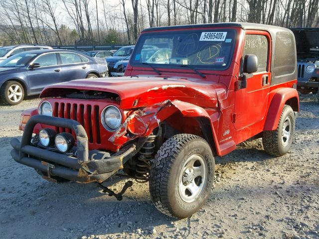 1J4FA39S93P368812 - 2003 JEEP WRANGLER C RED photo 2