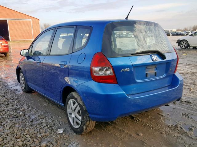 JHMGD38457S801080 - 2007 HONDA FIT BLUE photo 3