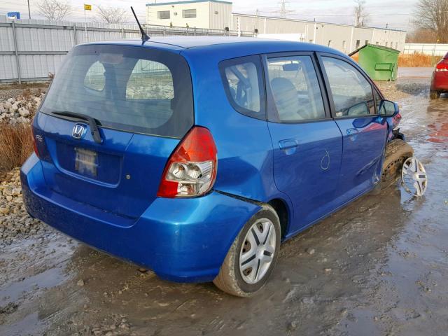 JHMGD38457S801080 - 2007 HONDA FIT BLUE photo 4