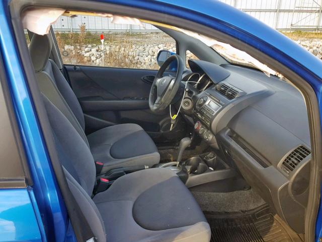 JHMGD38457S801080 - 2007 HONDA FIT BLUE photo 5