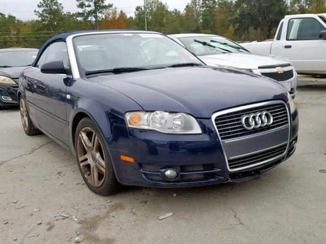 WAUAF48H07K021057 - 2007 AUDI A4 2.0T CA BLUE photo 1