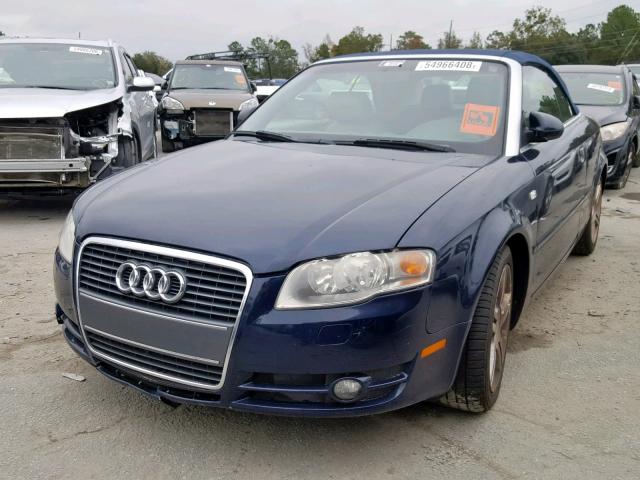 WAUAF48H07K021057 - 2007 AUDI A4 2.0T CA BLUE photo 2