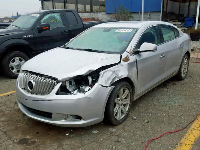 1G4GC5EG6AF166123 - 2010 BUICK LACROSSE C SILVER photo 2