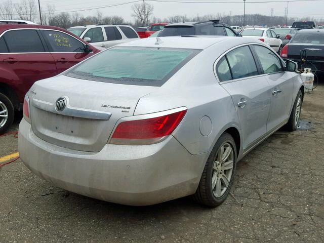 1G4GC5EG6AF166123 - 2010 BUICK LACROSSE C SILVER photo 4