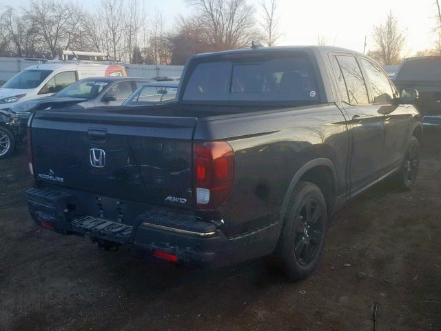 5FPYK3F88HB024983 - 2017 HONDA RIDGELINE BLACK photo 4