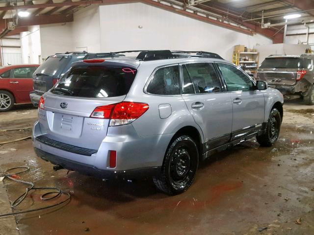 4S4BRELC5B2318717 - 2011 SUBARU OUTBACK 3. SILVER photo 4