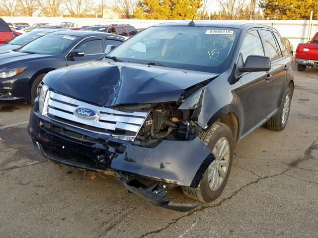 2FMDK38C18BB29401 - 2008 FORD EDGE SEL BLACK photo 2