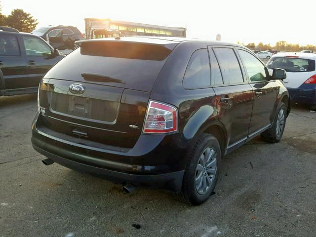 2FMDK38C18BB29401 - 2008 FORD EDGE SEL BLACK photo 4