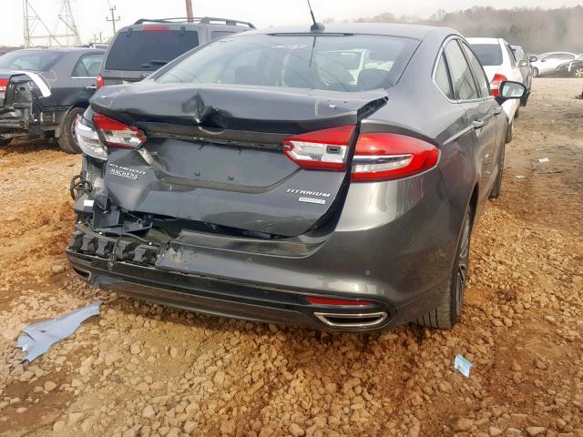 3FA6P0K98JR109931 - 2018 FORD FUSION TIT GRAY photo 4