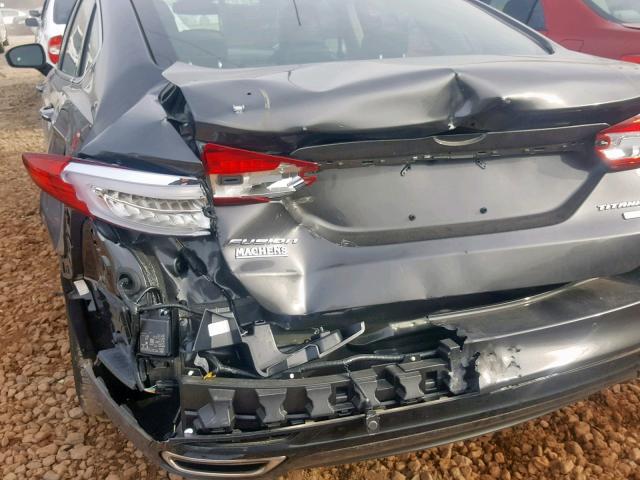 3FA6P0K98JR109931 - 2018 FORD FUSION TIT GRAY photo 9