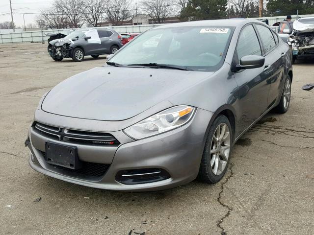 1C3CDFBH8DD235434 - 2013 DODGE DART SXT GRAY photo 2