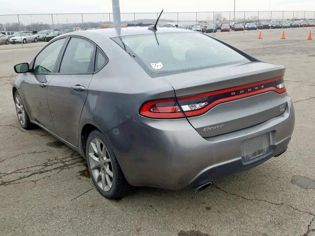 1C3CDFBH8DD235434 - 2013 DODGE DART SXT GRAY photo 3