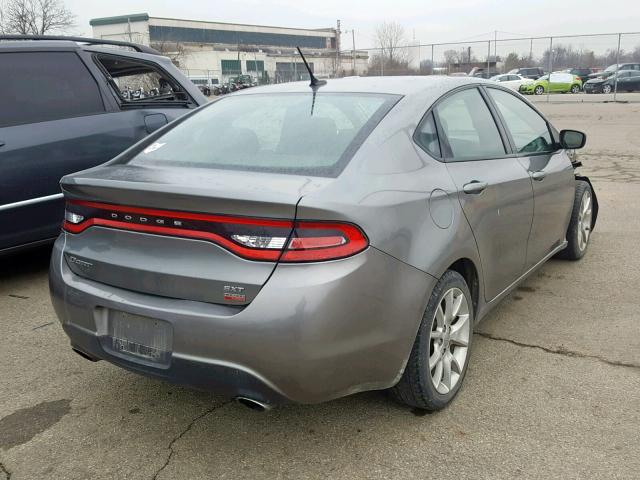 1C3CDFBH8DD235434 - 2013 DODGE DART SXT GRAY photo 4