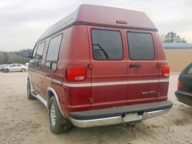 2B6HB11Y8WK142132 - 1998 DODGE RAM VAN B1 BURGUNDY photo 3