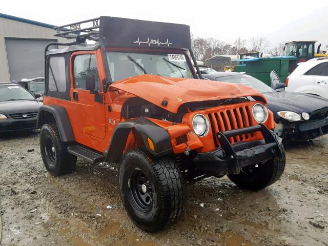 1J4FA39S25P343219 - 2005 JEEP WRANGLER X ORANGE photo 1