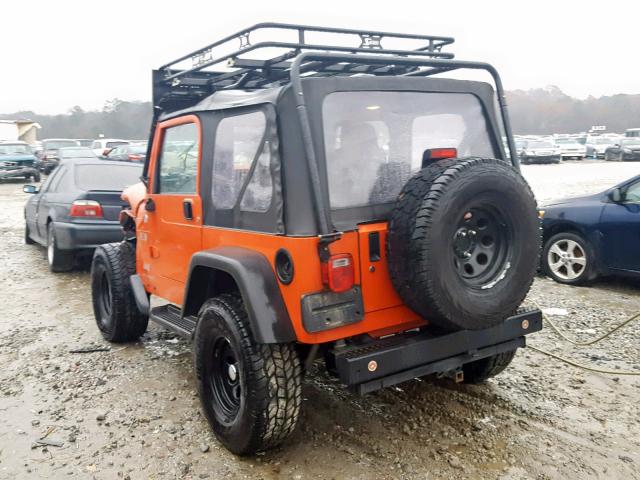 1J4FA39S25P343219 - 2005 JEEP WRANGLER X ORANGE photo 3