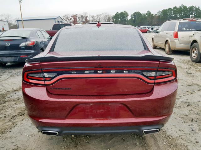 2C3CDXHG4HH653051 - 2017 DODGE CHARGER SX BURGUNDY photo 9