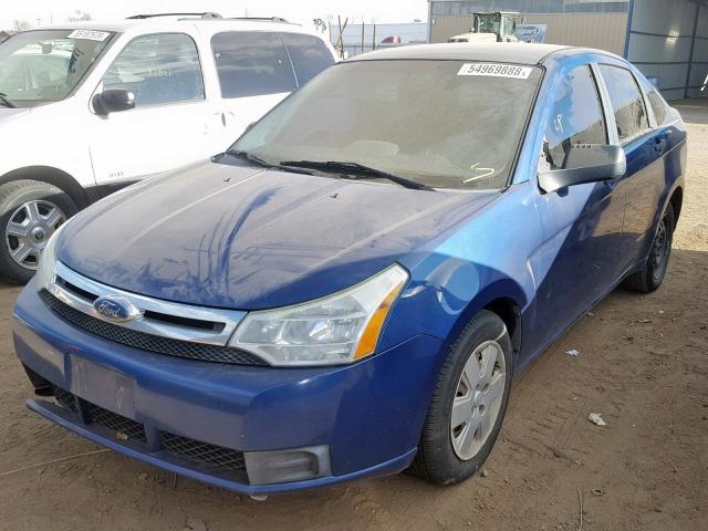 1FAHP34NX8W150265 - 2008 FORD FOCUS S/SE BLUE photo 2