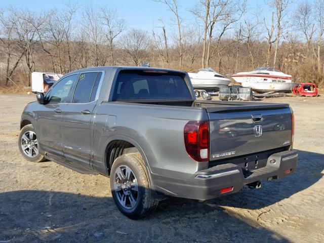 5FPYK3F54HB012352 - 2017 HONDA RIDGELINE GREEN photo 3