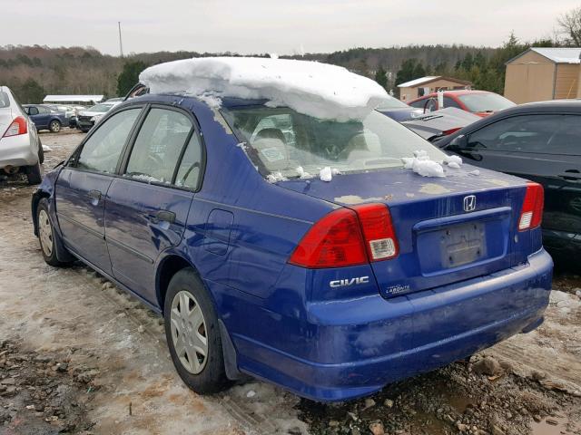 2HGES16304H625380 - 2004 HONDA CIVIC DX V BLUE photo 3