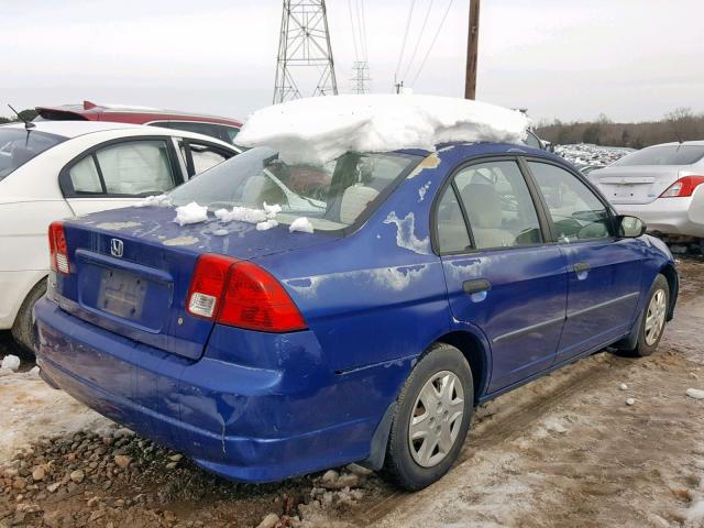 2HGES16304H625380 - 2004 HONDA CIVIC DX V BLUE photo 4