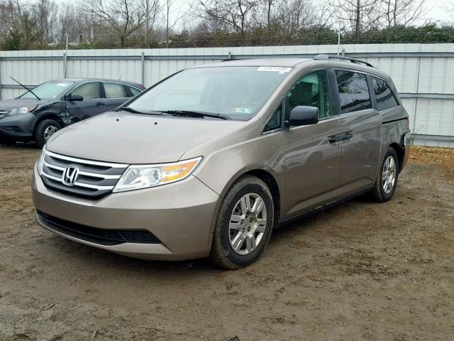 5FNRL5H24CB119208 - 2012 HONDA ODYSSEY LX TAN photo 2