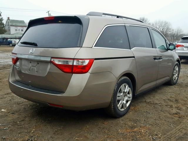 5FNRL5H24CB119208 - 2012 HONDA ODYSSEY LX TAN photo 4