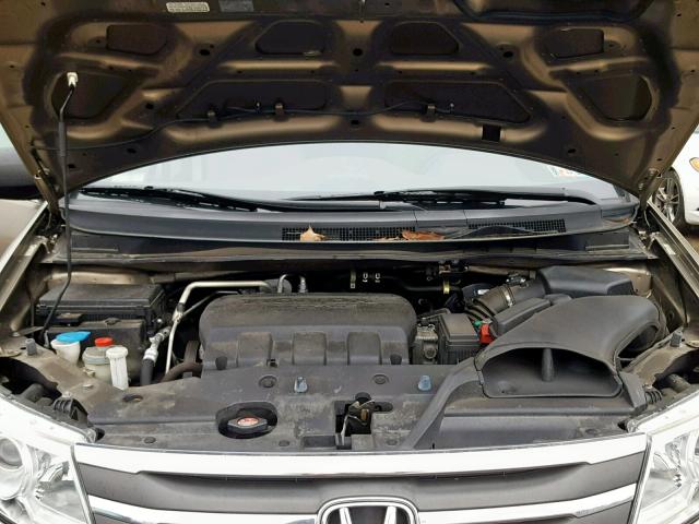 5FNRL5H24CB119208 - 2012 HONDA ODYSSEY LX TAN photo 7