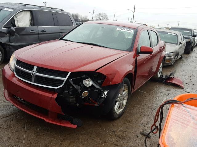 1B3CC1FB2AN218546 - 2010 DODGE AVENGER EX RED photo 2