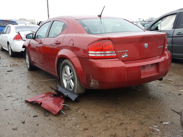 1B3CC1FB2AN218546 - 2010 DODGE AVENGER EX RED photo 3